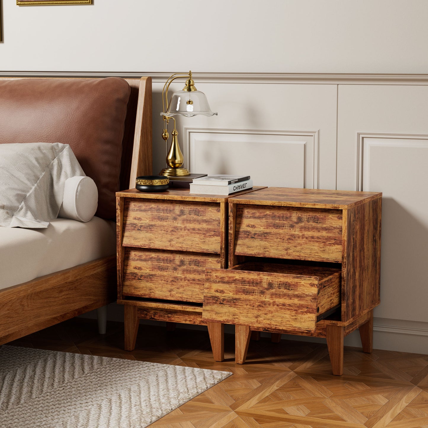 Lumber Nightstand Set